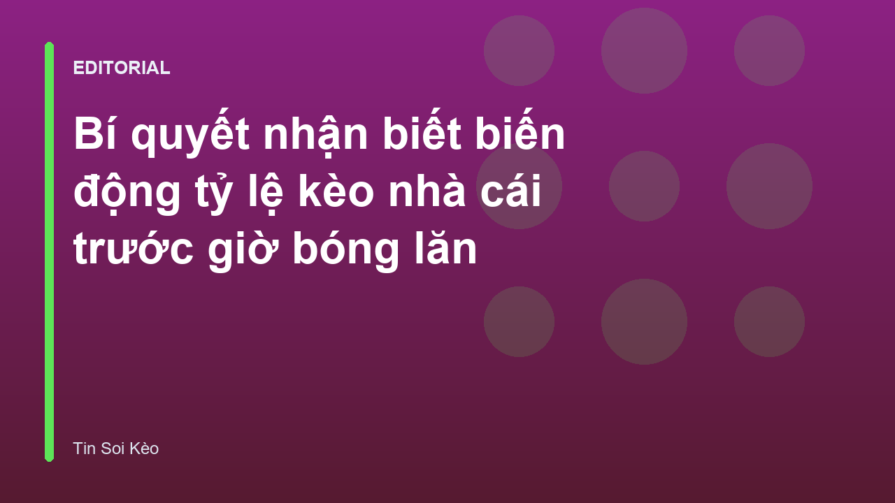 Biểu đồ biến động tỷ lệ kèo nhà cái